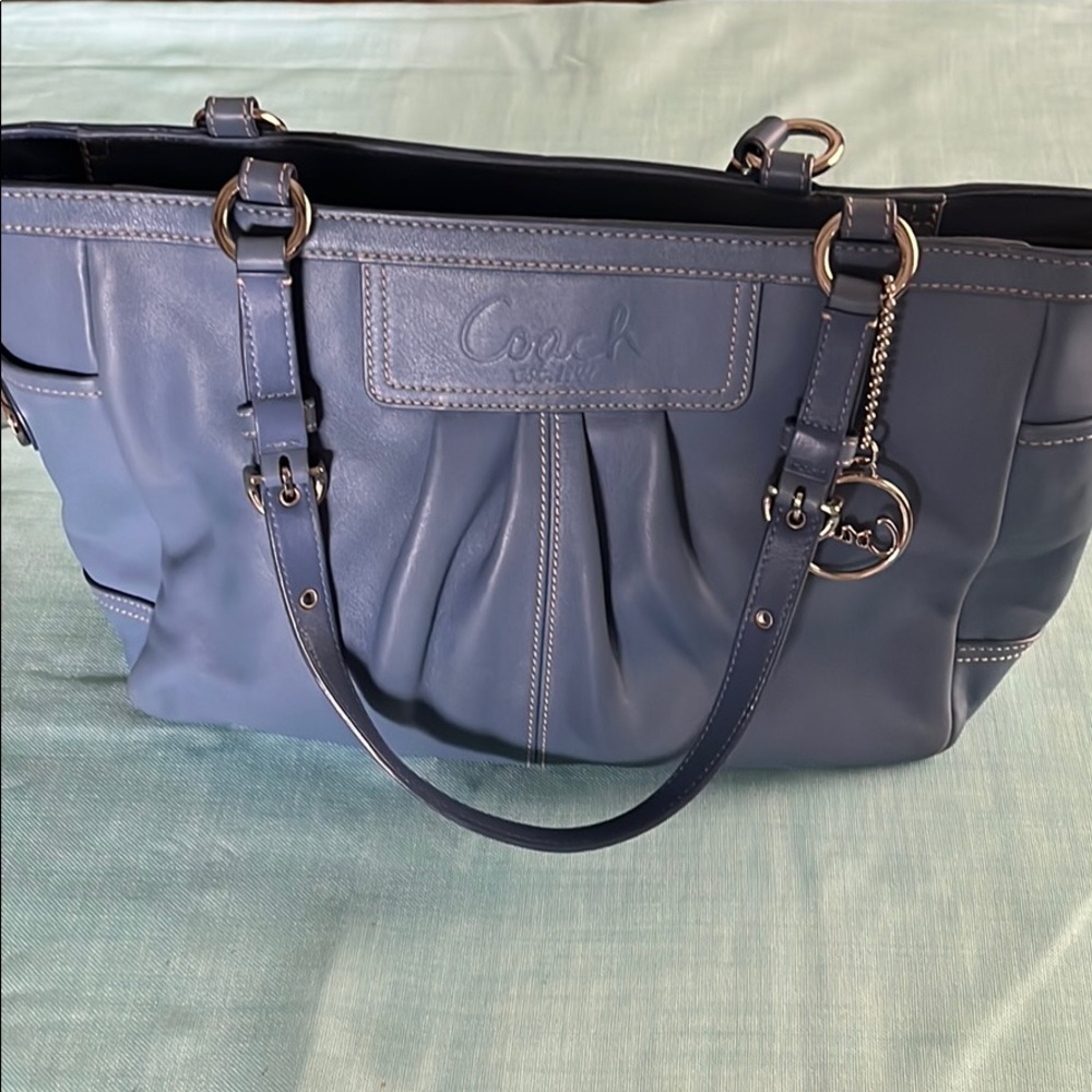 Light blue coach purse